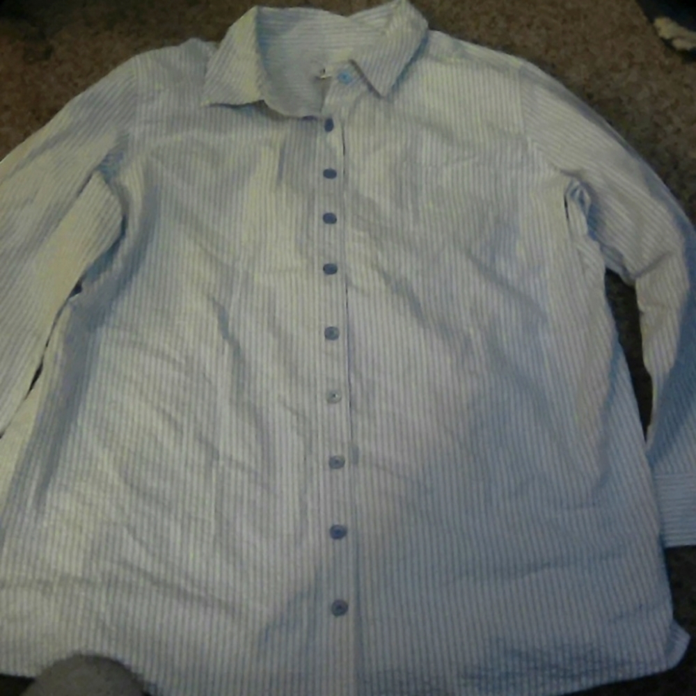 Denim and Company Button Blouse